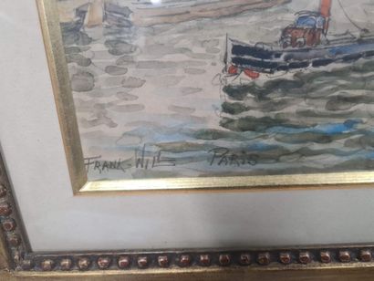 null FRANK-WILL, 1900-1951,
Paris, the Conciergerie and the Seine,
watercolor (fading),...