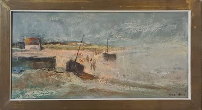 null STEINLEN Aimé Daniel (1923-1996)
Vendée beach,
oil on canvas, signed lower right,...