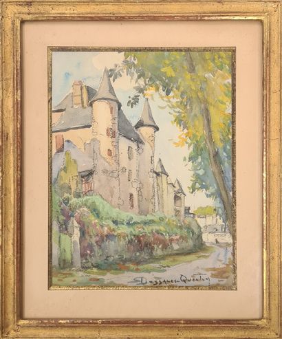 null DESSALES-QUENTIN Robert (1885-1958)
The old castles (sic) in Uzerche (Loir)
Watercolor...