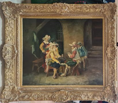 null ANTONY (XX-XXI)
Musketeers at the Tavern
Pair of oil on canvas forming a pendant,...