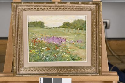 null CHEVALIER-MILO Emile Louis Auguste (XIX-XX)
Meadow in bloom
oil on isorel, signed...