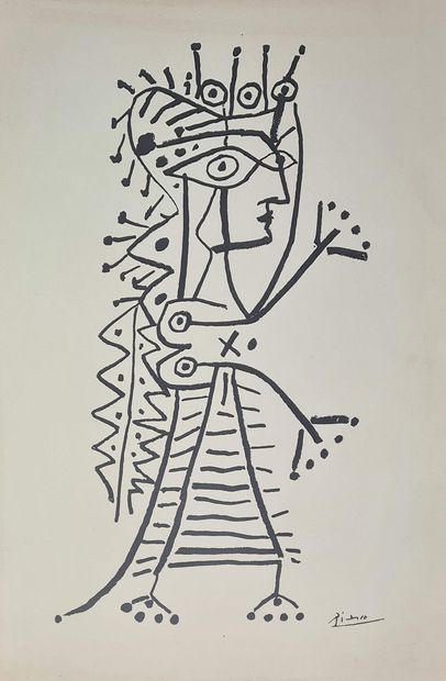 PICASSO Pablo, after,
The lady with dice...