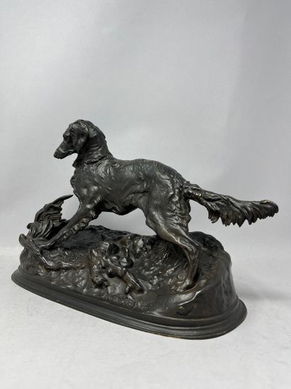null MÈNE Pierre-Jules, d'après
Chien épagneul, Sylphe, le modèle créé vers 1847.
Bronze...