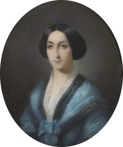 null LANDELLE Charles, 1821-1908
Femme au déshabillé bleu, sept. 1855 - Femme à la...