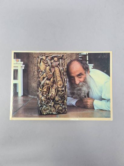 null CÉSAR (1921-1998)
Two postcards "the sculptor César with one of his compressions,...