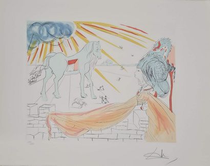 null DALI Salvador, after,
Helen and the Trojan Horse, 1974,
etching in colors, n°217/250...