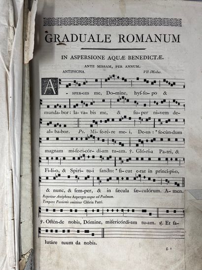 null An antiphonary 
Granduale Romanum , Paris, Adrianus le Clere et socii, 1858,...