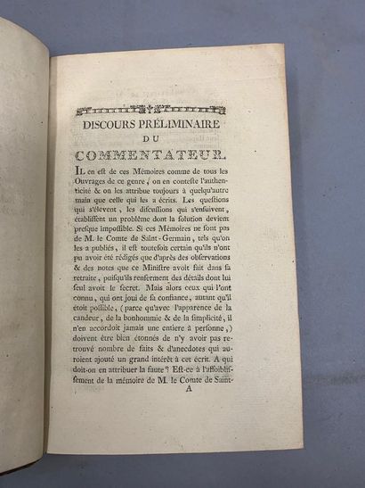 null SAINT-GERMAIN 
Comments on the memoirs of Monsieur le Comte de Saint-Germain....