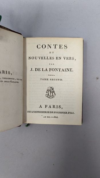 null LA FONTAINE (Jean de). Contes et nouvelles en vers. Paris, De l'Imprimerie de...