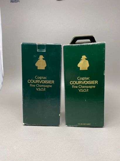 null 2 bottles COGNAC "Fne Champagne", Courvoisier VSOP (bottles of 0,945 liter,...