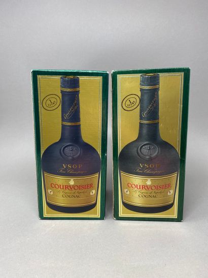 null 2 bottles COGNAC "Fne Champagne", Courvoisier VSOP (one liter bottles, in c...