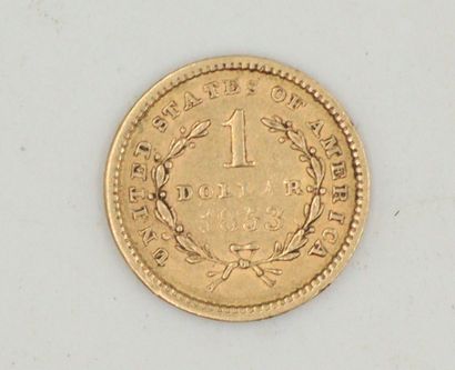 null ETATS-UNIS
1 Dollar or 1853, Philadelphie, Type I 
Friedberg 84
Poids : 1.67...