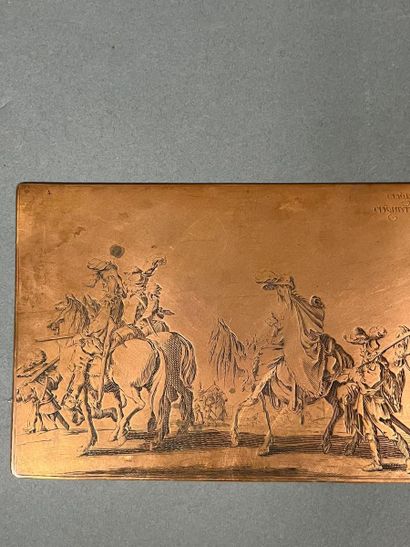 null Copper plate representing after the subject of Jacques Callot, The bohemians...