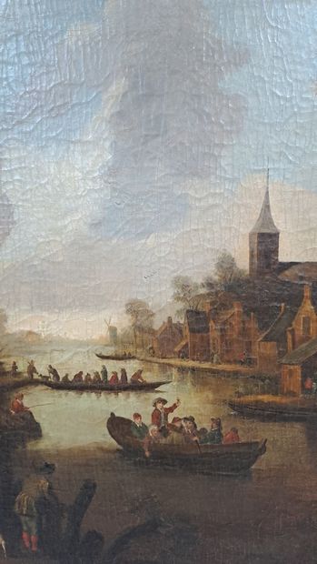 null ECOLE HOLLANDAISE						
Dans le Goût du XVIIème siècle

Paysage fluvial avec...