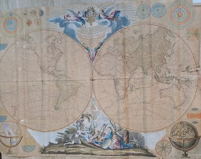 null [CARTOGRAPHY]
MOITHEY, Maurielle Anthoine. 
The Globe divided into its two hemispheres,...