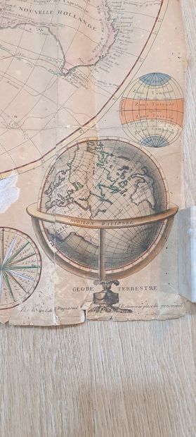 null [CARTOGRAPHY]
MOITHEY, Maurielle Anthoine. 
The Globe divided into its two hemispheres,...