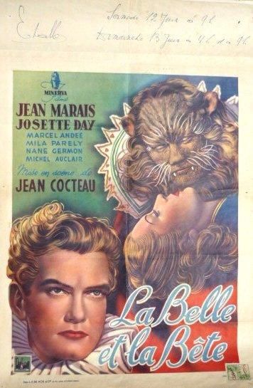 null Affichette Belge originale du célèbre film de Jean Cocteau "La belle et la Bête"...