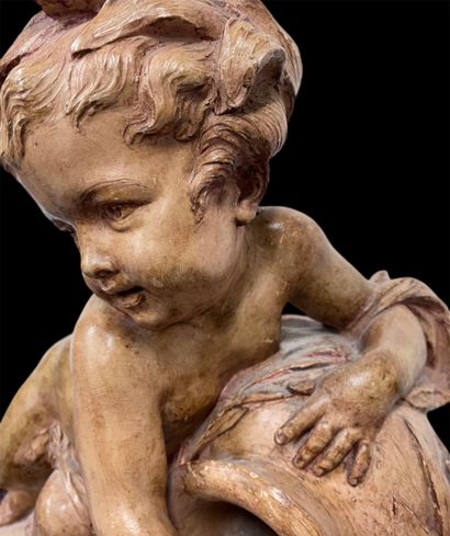 null D'après d'Albert-Ernest CARRIER-BELLEUSE (1824-1887)
Enfant appuyé sur une jarre...
