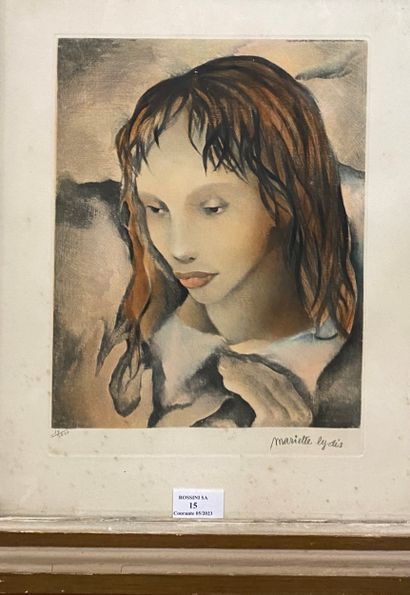 LYDIS Mariette (1887-1970)
Jeune femme pensive,
eau-forte,...