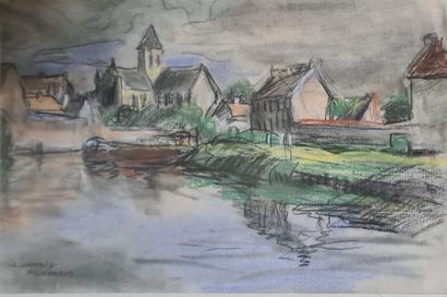 null JAMOIS Edmond Victor (1876-1975)
Oudenaarde, Belgium
pastel, signed and located...