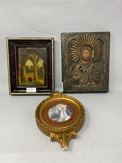 Lot of framed piece including:
- Reproduction...