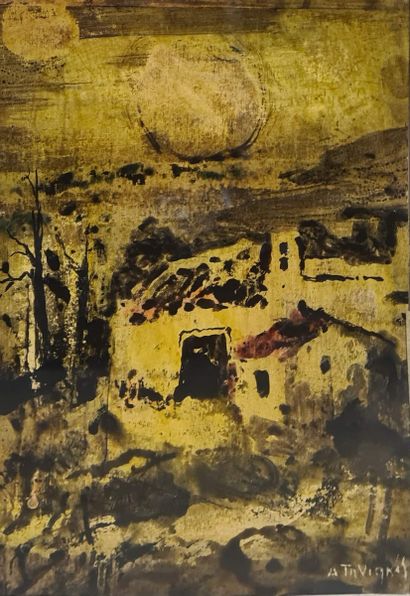 TINIAKOS Dimitris, 1920-1997,
Landscape at...