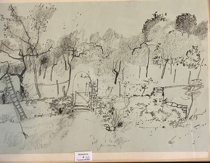 null GANTNER Bernard (1928-2018)
The vegetable garden
Drawing in black pencil, signed...