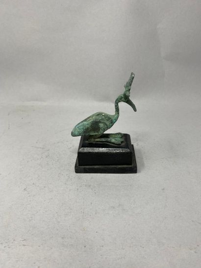 null Ibis courroné 
Copie en bronze
Occidation
H. 7,5 cm
