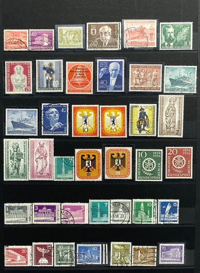null GERMANY
Berlin and GDR
Both countries seem to be complete.
Cancelled stamps,...