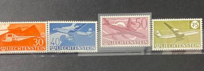 null LICHSTENSTEIN
Very complete set, new with hinges and without hinges, including...