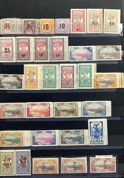 null MARTINIQUE
Almost complete collection. 
Cancelled and mint stamps with hing...