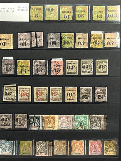 null MARTINIQUE
Almost complete collection. 
Cancelled and mint stamps with hing...