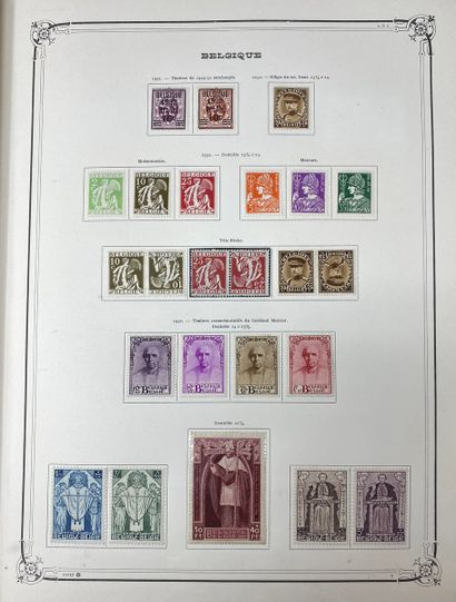 null BELGIUM AND MONACO
Collection of Belgium and Monaco, very advanced set. 
Stamps...