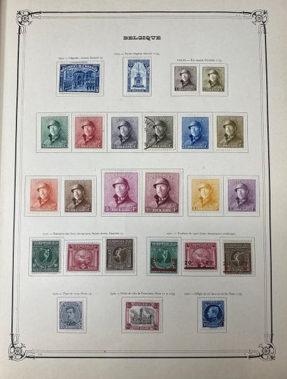 null BELGIUM AND MONACO
Collection of Belgium and Monaco, very advanced set. 
Stamps...