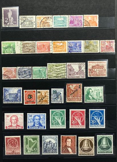 null GERMANY
Berlin and GDR
Both countries seem to be complete.
Cancelled stamps,...