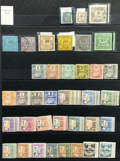 null GUADELOUPE
Almost complete collection (except some taxes).
Cancelled stamps,...