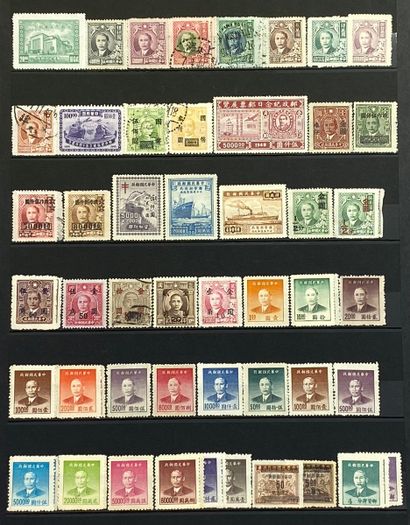 null CHINE
Ensemble fourni, timbres oblitérés /neuf avec charnières.
