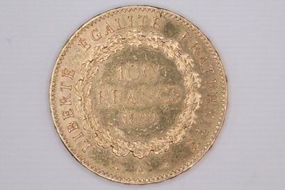 null IIIE REPUBLIQUE
100 francs in gold type Genie
1899 A 
THE FRANC : 552/12
TT...