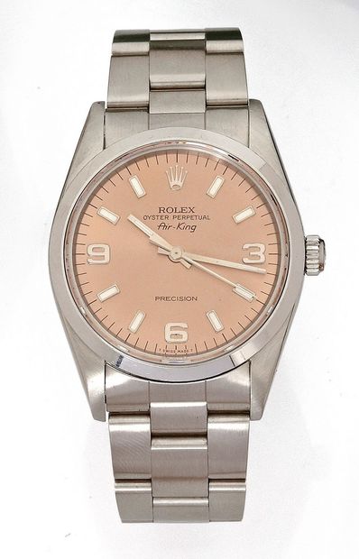 null ROLEX AIR KING 
Ref 14000 
Circa 1991
N0 X526175
Men's stainless steel wristwatch,...