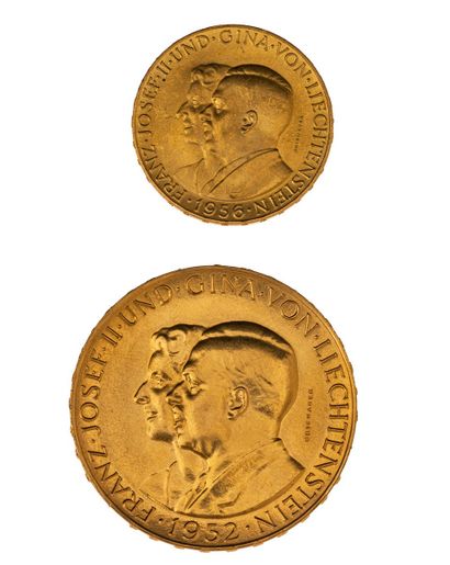 null LIECHTENSTEIN
25, 50, and 100 Franken in 1952 and 1956 in gold. 
FR : 19, 20,...