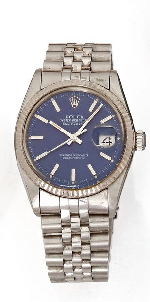 null ROLEX DATE JUST 
Ref 16014 
Circa 1984
N° 8504331
Men's stainless steel wristwatch,...