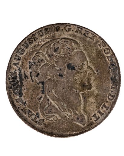 null POLOGNE - Stanilas Auguste
6 Zlotych. Argent. 
1794 
KM. 216 
TTB.