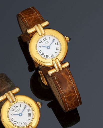 null CARTIER MUST Colisée 
Circa 1990
N° 020310-590002
Ladies' wristwatch in vermeil...
