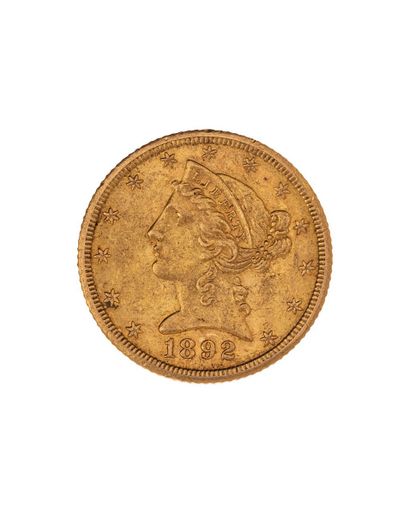 null USA
5 Dollars or Type Liberty 
1892 CC : Carson City 
Fr : 146 
Poids : 8.35...