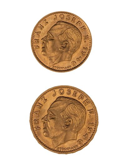 null LIECHTENSTEIN
20 Franken and 10 franken gold 1946
FR : 17 and 18
Weight : 9,68...