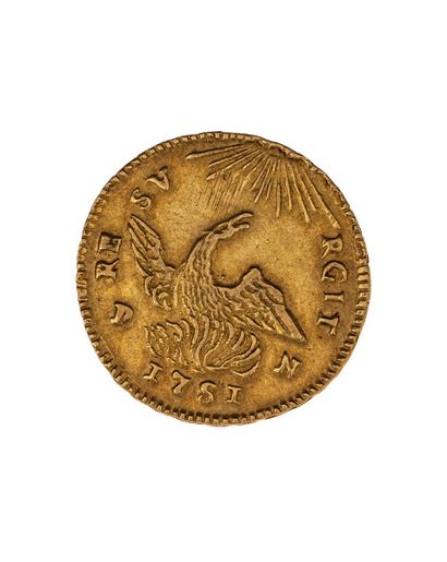 null ITALY - Sicily - Charles of Bourbon
Gold ounce struck in Palermo 1751 
Fr :...
