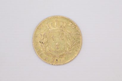 null LOUIS XVIII
20 Francs gold "au collet 
1814 K : Bordeaux - Large 4.
The Franc...