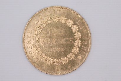 null IIIE REPUBLIQUE
100 francs in gold type Genie
1882 A 
THE FRANC : 552/5
TTB...