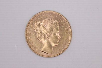 null PAYS-BAS 
Wilhelmine
10 Gulden en or 1898
"au chignon"
FR : 348
Superbe