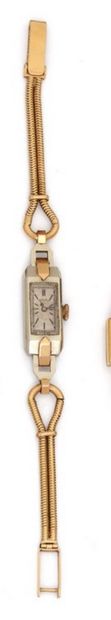 null ROLEX Princess 
Vers 1930
Montre bracelet pour femme en or blanc et jaune 18k...